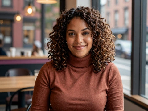 Camille, an Afro-Latina single in Brooklyn, reflecting in a coffee shop &mdash; cover image for the 2026 online dating analysis