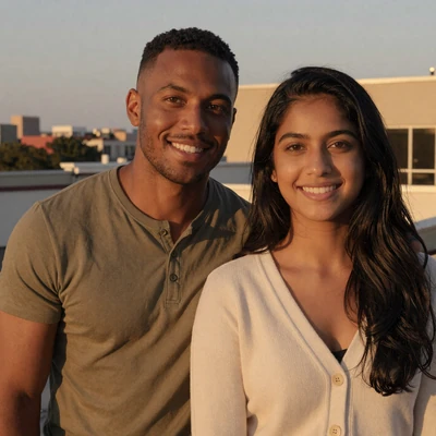 Devon and Aisha, a Houston interracial couple who met as casual matches and grew into a relationship