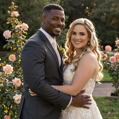Bartly and Peace, a Charlotte interracial couple who married after meeting on EInterracialDatingSites