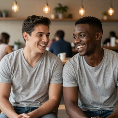 Mark and Roger, a San Francisco couple who met locally through the platform